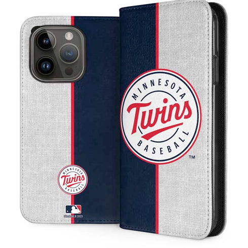 MLB Minnesota Twins Split iPhone 15 Pro Folio Case