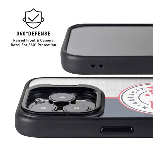 MLB Minnesota Twins Split iPhone 15 Pro Kickstand Case