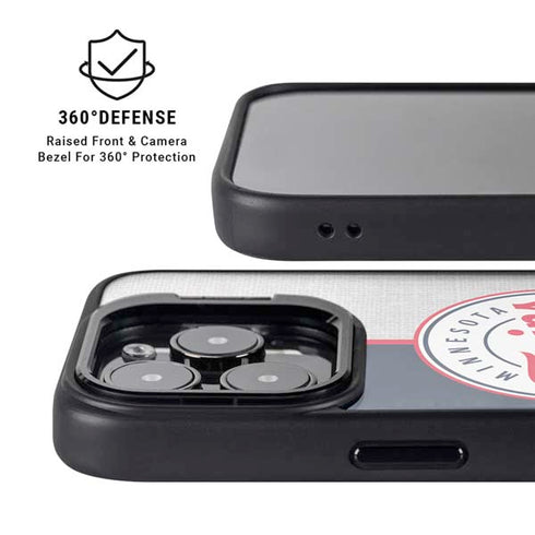 MLB Minnesota Twins Split iPhone 15 Pro Max Kickstand Case