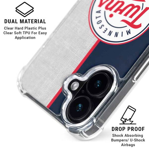 MLB Minnesota Twins Split iPhone 16 Plus MagSafe Case