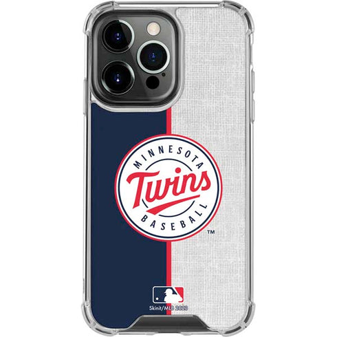 MLB Minnesota Twins Split iPhone 16 Pro Max Clear Case