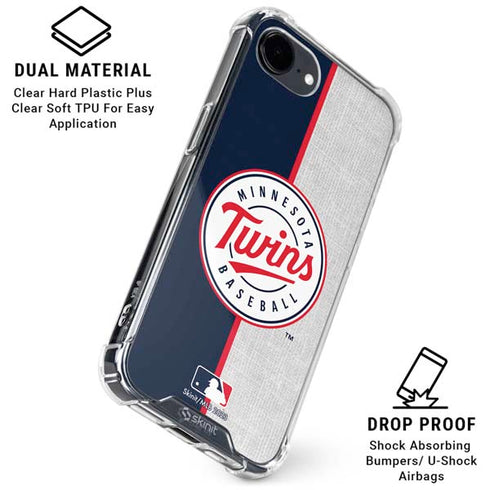 MLB Minnesota Twins Split iPhone 16e Clear Case