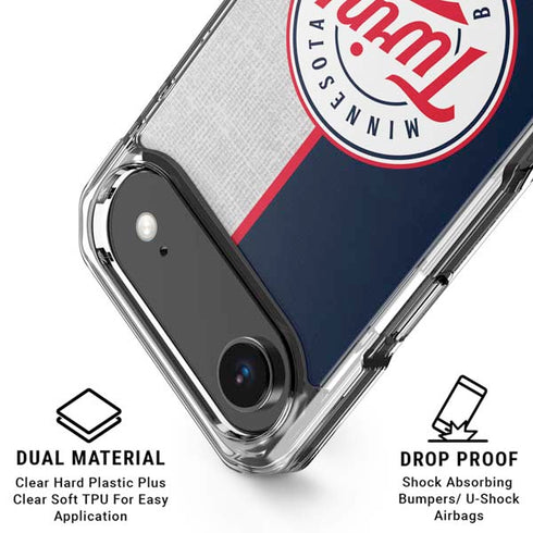 MLB Minnesota Twins Split iPhone 17 Air Clear Case