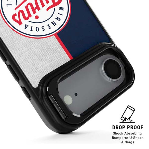 MLB Minnesota Twins Split iPhone 17 Air Kickstand Case