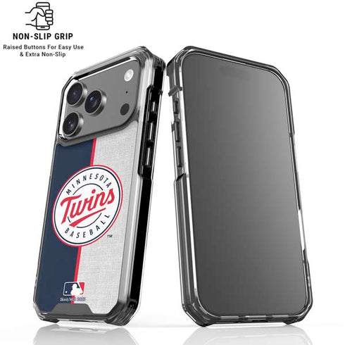 MLB Minnesota Twins Split iPhone 17 Pro Clear Case