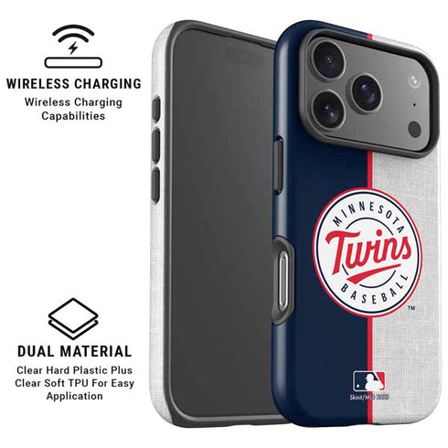MLB Minnesota Twins Split iPhone 17 Pro Max Magsafe Impact Case