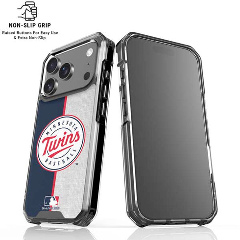 MLB Minnesota Twins Split iPhone 18 Pro Clear Case