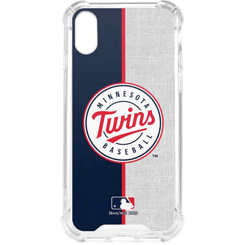MLB Minnesota Twins Split iPhone XS Clear Case