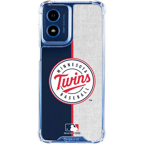 MLB Minnesota Twins Split Moto G 5G (2024) Clear Case