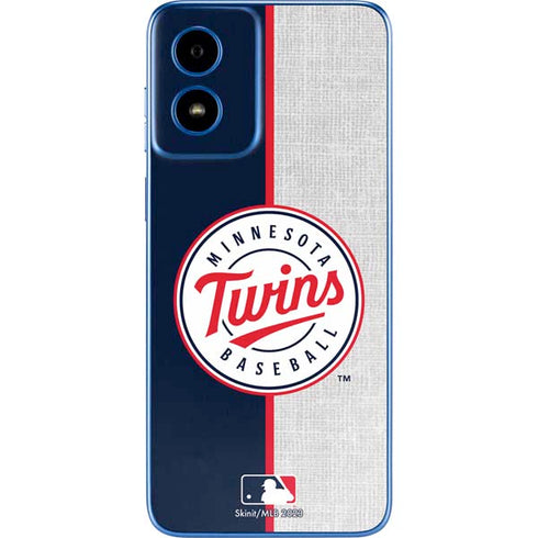 MLB Minnesota Twins Split Moto G Play 4G (2024) Skin
