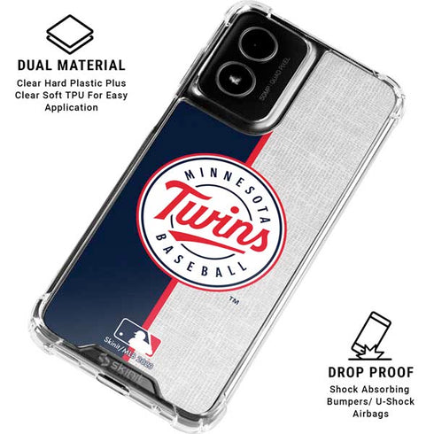 MLB Minnesota Twins Split Moto G Power 5G (2024) Clear Case