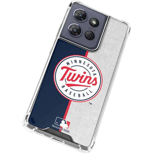 MLB Minnesota Twins Split Moto G Power 5G (2025) Clear Case