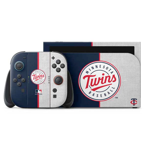 MLB Minnesota Twins Split Nintendo Skins