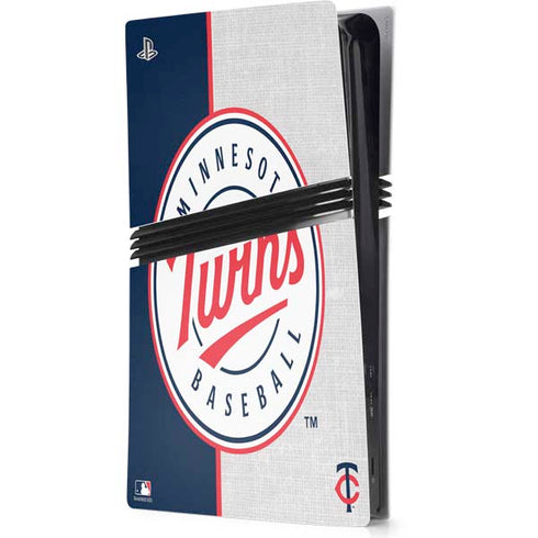 MLB Minnesota Twins Split PS5 Pro Console Skin