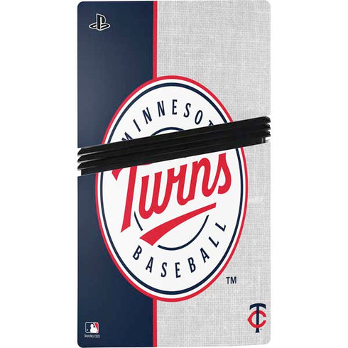 MLB Minnesota Twins Split PS5 Pro Console Skin