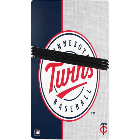 MLB Minnesota Twins Split PS5 Pro Console Skin