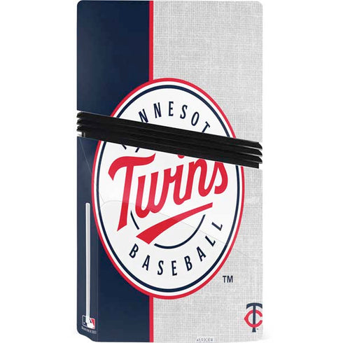 MLB Minnesota Twins Split PS5 Pro Disk Console Skin