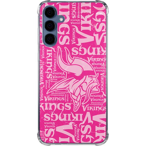 NFL Minnesota Vikings - Blast Pink Galaxy A35 5G Clear Case