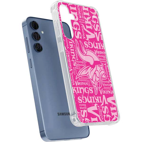 NFL Minnesota Vikings - Blast Pink Galaxy A35 5G Clear Case