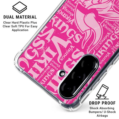 NFL Minnesota Vikings - Blast Pink Galaxy A36 5G Clear Case