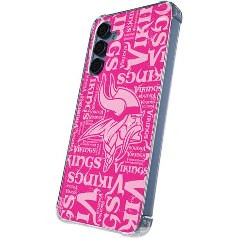 NFL Minnesota Vikings - Blast Pink Galaxy A55 5G Clear Case