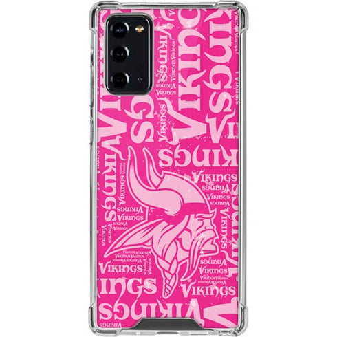 NFL Minnesota Vikings - Blast Pink Galaxy Note20 5G Clear Case