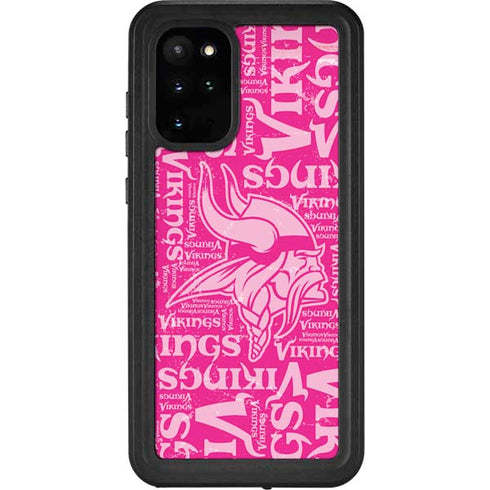 NFL Minnesota Vikings - Blast Pink Galaxy S20 Plus Waterproof Case