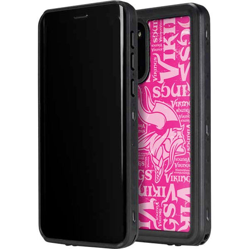 NFL Minnesota Vikings - Blast Pink Galaxy S20 Plus Waterproof Case