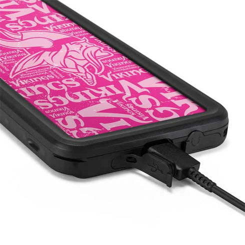 NFL Minnesota Vikings - Blast Pink Galaxy S20 Plus Waterproof Case