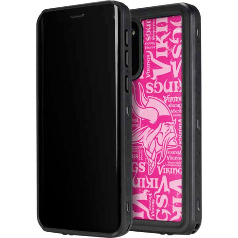 NFL Minnesota Vikings - Blast Pink Galaxy S20 Waterproof Case
