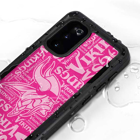 NFL Minnesota Vikings - Blast Pink Galaxy S20 Waterproof Case