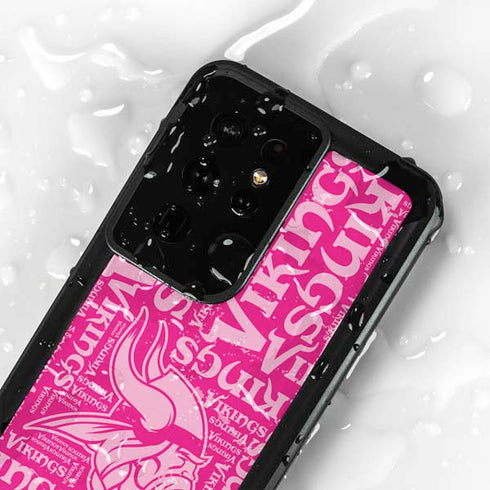 NFL Minnesota Vikings - Blast Pink Galaxy S24 Ultra Waterproof Case