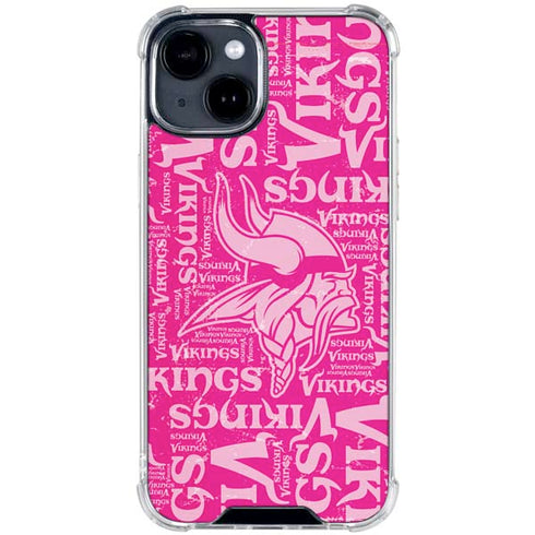 NFL Minnesota Vikings - Blast Pink iPhone 15 Clear Case