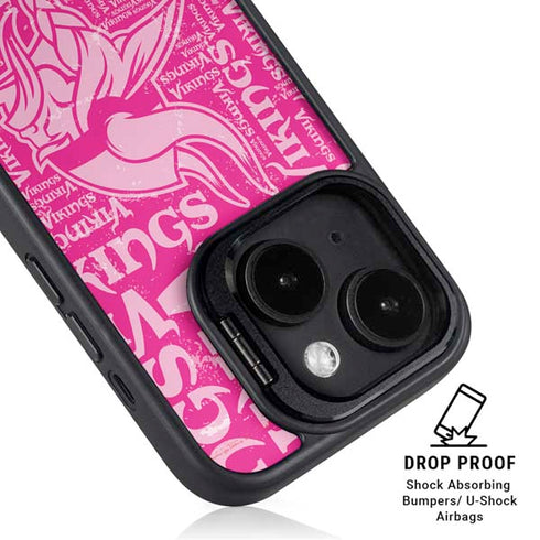 NFL Minnesota Vikings - Blast Pink iPhone 15 Kickstand Case