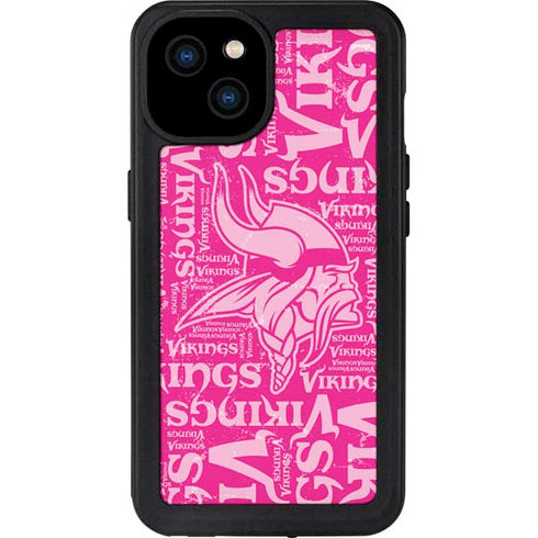 NFL Minnesota Vikings - Blast Pink iPhone 15 Plus Waterproof Case