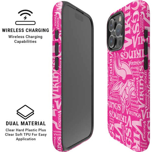 NFL Minnesota Vikings - Blast Pink iPhone 16 Pro Magsafe Impact Case