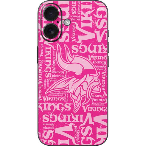 NFL Minnesota Vikings - Blast Pink iPhone 16 Skin