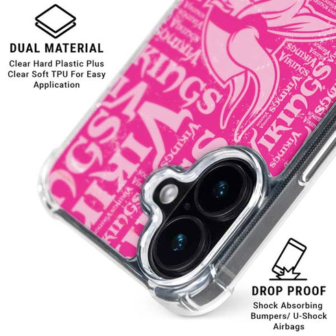 NFL Minnesota Vikings - Blast Pink iPhone 17 Clear Case
