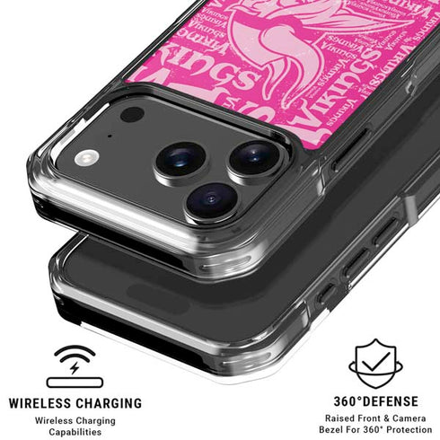 NFL Minnesota Vikings - Blast Pink iPhone 18 Pro Clear Case