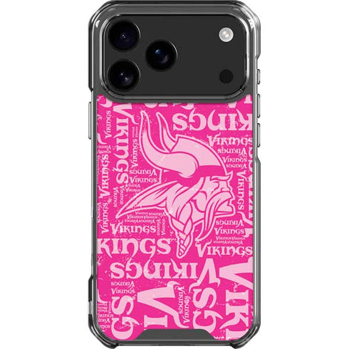 NFL Minnesota Vikings - Blast Pink iPhone 18 Pro Max Clear Case