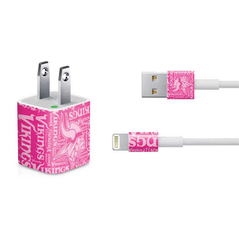NFL Minnesota Vikings - Blast Pink iPhone Charger (5W USB) Skin