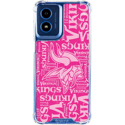 NFL Minnesota Vikings - Blast Pink Moto G 5G (2024) Clear Case