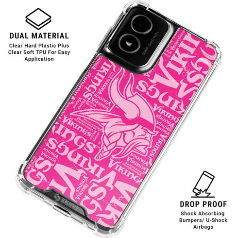 NFL Minnesota Vikings - Blast Pink Moto G Power 5G (2024) Clear Case