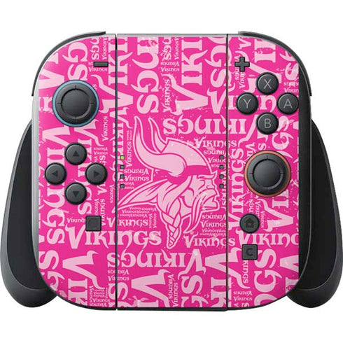 NFL Minnesota Vikings - Blast Pink Nintendo Switch 2 (2025) with Joy-Con Skin