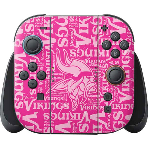 NFL Minnesota Vikings - Blast Pink Nintendo Switch 2 (2025) Joy-Con Controller Skin