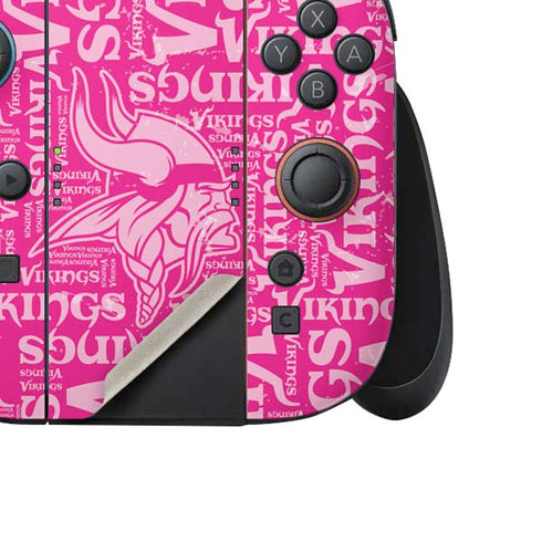 NFL Minnesota Vikings - Blast Pink Nintendo Switch 2 (2025) Joy-Con Controller Skin