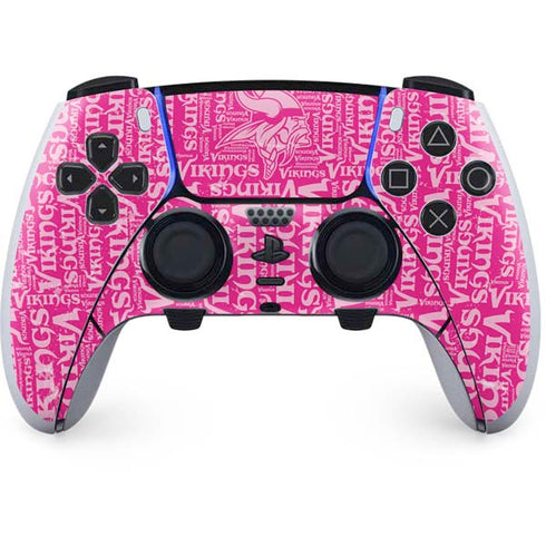 NFL Minnesota Vikings - Blast Pink PS5 DualSense Edge Pro Controller Skin