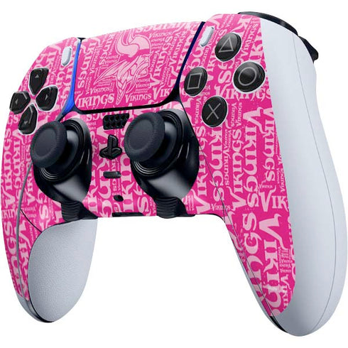 NFL Minnesota Vikings - Blast Pink PS5 DualSense Edge Pro Controller Skin