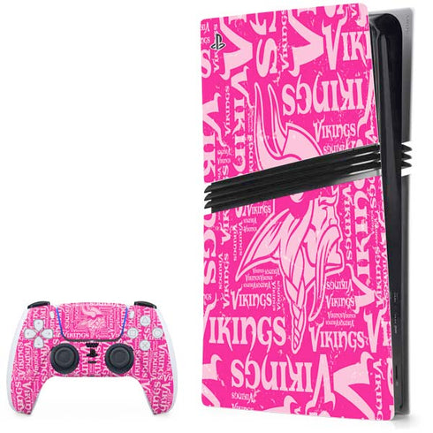 NFL Minnesota Vikings - Blast Pink PS5 Pro Bundle Skin