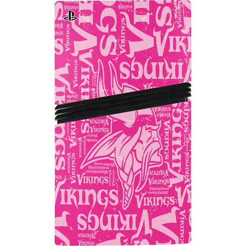 NFL Minnesota Vikings - Blast Pink PS5 Pro Disk Console Skin